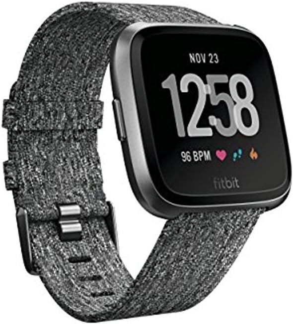 Fitbit Versa Special Edition Smart Watch, Charcoal Woven, One Size (S & L Bands Included) Fitbit Versa Special Edition Smart Watch, Charcoal Woven, One Size (S & L Bands Included)