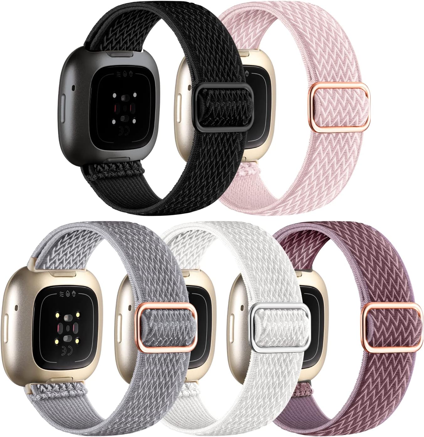 Adorve Compatible with Fitbit Versa 3/Fitbit Versa 4 /Fitbit Sense/Sense 2 Bands for Women Men, Adjustable Stretchy Solo Loop Elastic Nylon Sport Strap for SmartWatch Replacement Adorve Compatible with Fitbit Versa 3/Fitbit Versa 4 /Fitbit Sense/Sense 2 Bands for Women Men, Adjustable Stretchy Solo Loop Elastic Nylon Sport Strap for SmartWatch Replacement